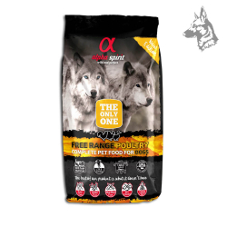 Saco de pienso para perros Alpha Spirit Free Range Poultry con carne fresca de aves de corral. Receta sin cereales ni gluten par