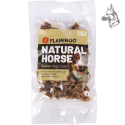 Flamingo Natural Horse Cubes – Snacks naturales de carne de caballo deshidratada para perros. Sin gluten, sin conservantes y sin 2