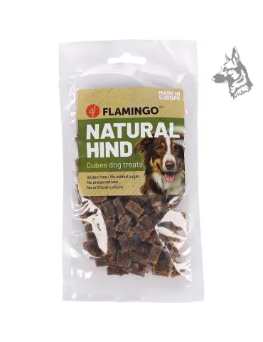 Snacks naturales para perros - Cubos de carne de ciervo/a deshidratada, ricos en proteínas y sin aditivos. Golosinas saludables  2