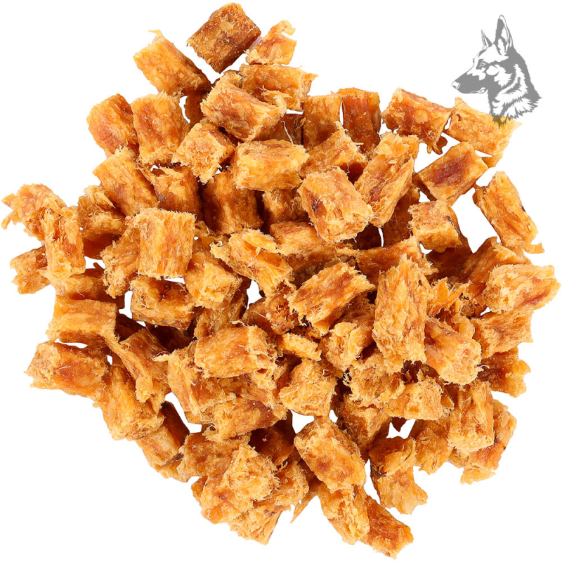 Snacks naturales de carne de ganso para perros - Cubos deshidratados ricos en proteínas, ideales como premio o refuerzo positivo