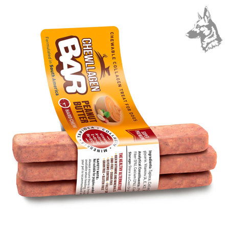Pack de barritas de colágeno con mantequilla de maní, una alternativa natural y libre de granos para el cuidado dental y articul