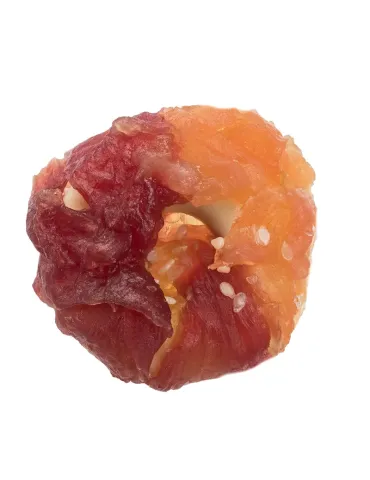 Snack natural para perros en forma de mini donut de cordero y pollo, alto en proteína y bajo en grasa 2