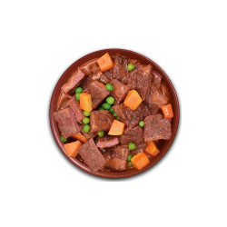 Envase de comida húmeda para perros Alpha Spirit Roast Beef Stew con carne de ternera asada. 2