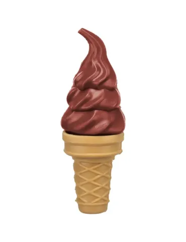 Cucurucho rojo con forma de helado, snack dental con sabor a pollo para perros.