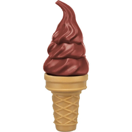 Cucurucho rojo con forma de helado, snack dental con sabor a pollo para perros.
