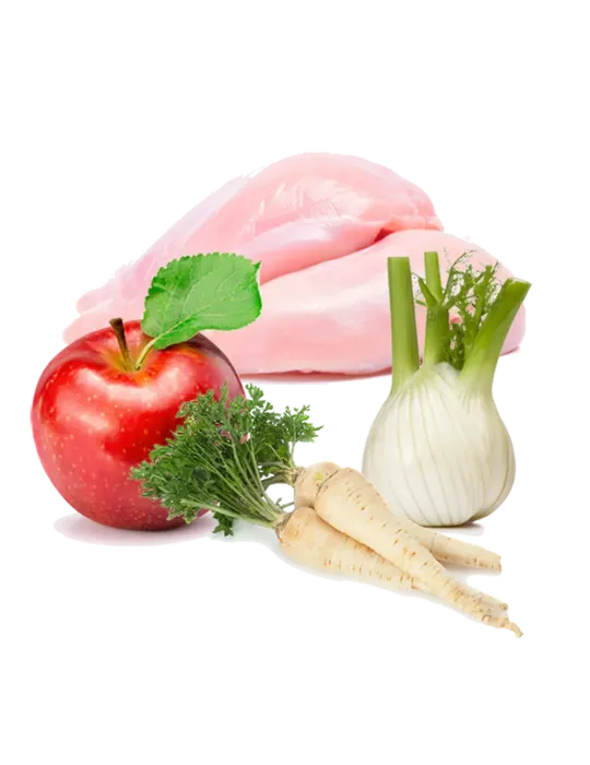 PuroMenu Festín de Pollo BIO — ingredientes de la receta de comida húmeda
