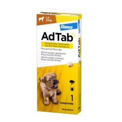 AdTab antiparasitario para perros de 1,3 a 2,5 kg con 1 comprimido masticable