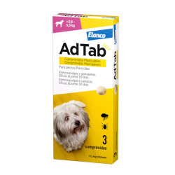 AdTab para perros de 2,5 a 5,5 kg con 1 comprimido antiparasitario 2