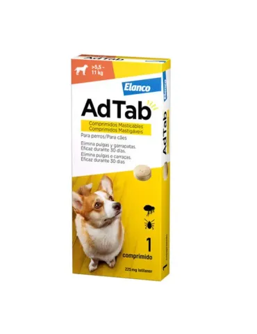 AdTab para perros medianos de 5,5 a 11 kg con 1 comprimido