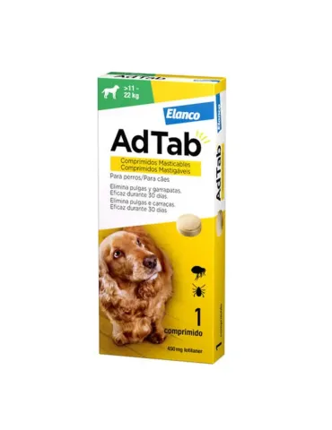 AdTab para perros de 11 a 22 kg con 1 comprimido antiparasitario