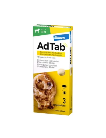 AdTab para perros de 11 a 22 kg con 1 comprimido antiparasitario 2