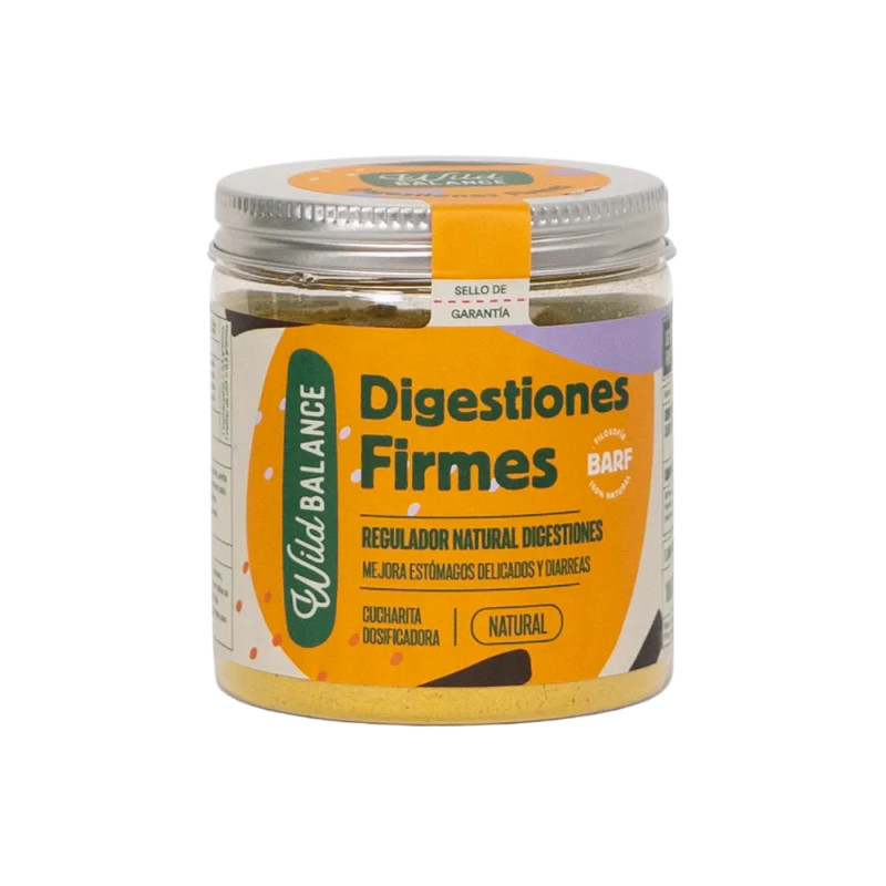 Bote de Wild Balance Digestiones Firmes, regulador natural digestivo para perros y gatos con estómagos sensibles o tendencia a d