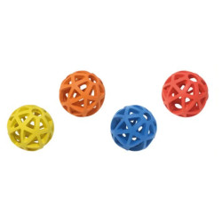 Pack de pelotas AtomBall para perros en colores surtidos – juguetes de goma con rejilla.