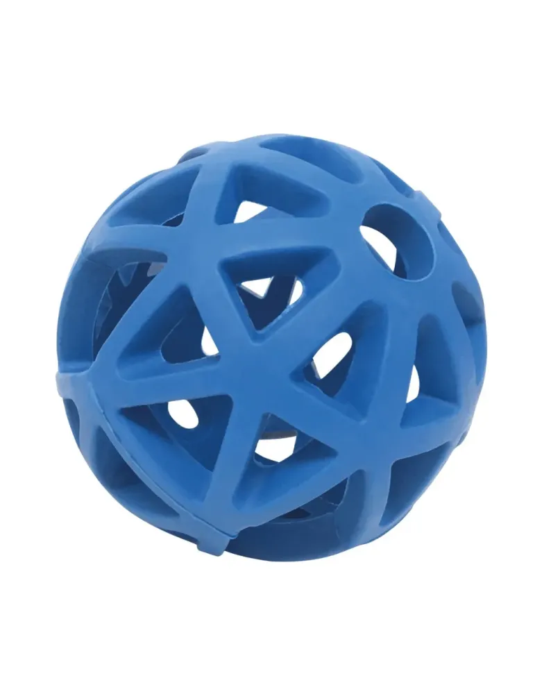 Pelota azul AtomBall con diseño de rejilla – ideal para juegos de lanzar y buscar.