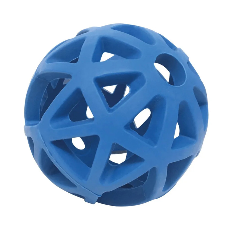 Pelota azul AtomBall con diseño de rejilla – ideal para juegos de lanzar y buscar.