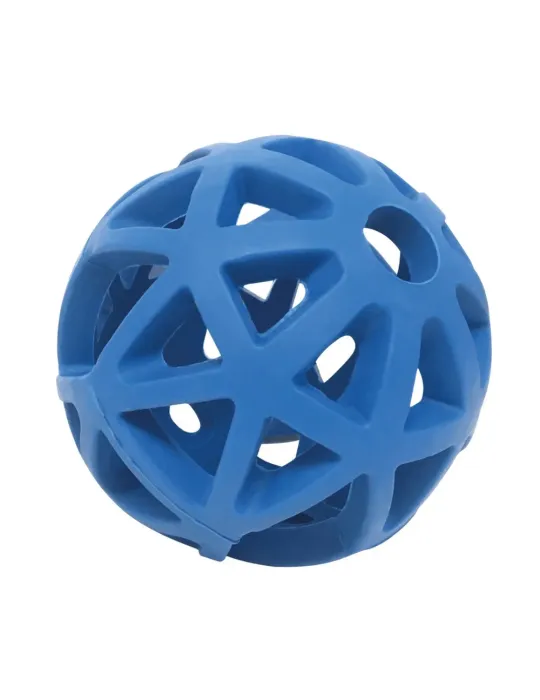 Pelota azul AtomBall con diseño de rejilla – ideal para juegos de lanzar y buscar.