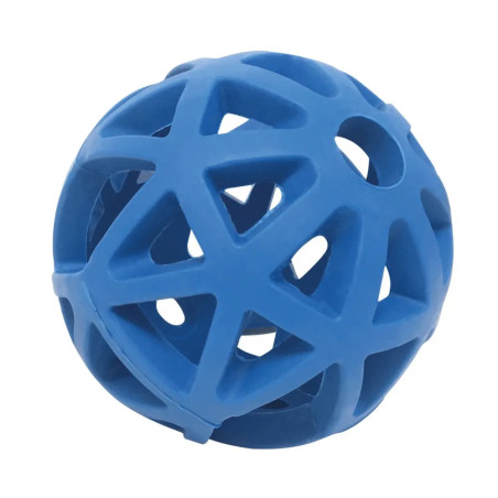 Pelota azul AtomBall con diseño de rejilla – ideal para juegos de lanzar y buscar.