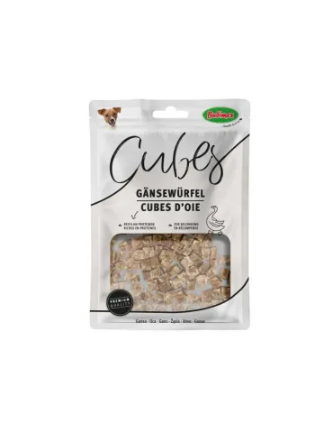 Cubos de oca natural Bubimex, snack complementario para perros, paquete de 80 g.