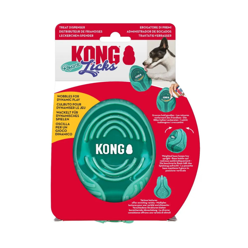 Empaque del juguete KONG Rewards Licks para perros