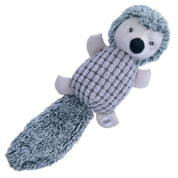 Peluche erizo gris para perros Gloria Pets con texturas y cola larga