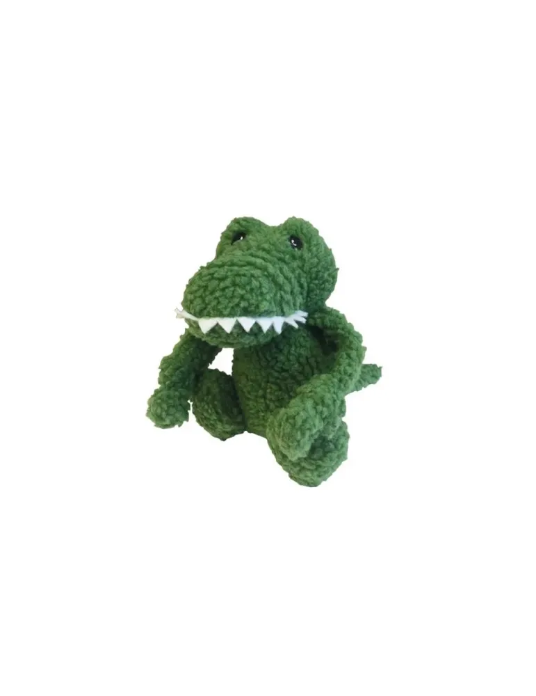 Peluche cocodrilo verde de tela suave para perros Gloria Pets