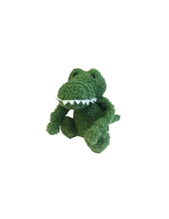 Peluche cocodrilo verde de tela suave para perros Gloria Pets
