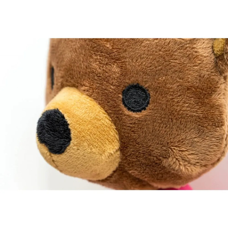 Detalle de la cara del peluche mordedor oso Gloria Pets para perros