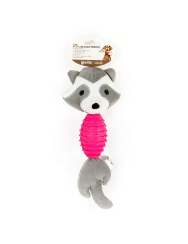 Juguete mordedor de peluche mapache Gloria Pets para perros