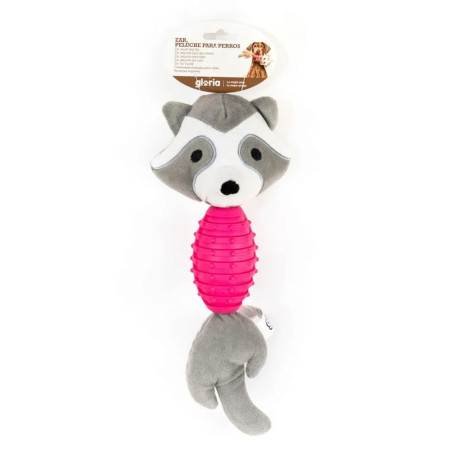 Juguete mordedor de peluche mapache Gloria Pets para perros