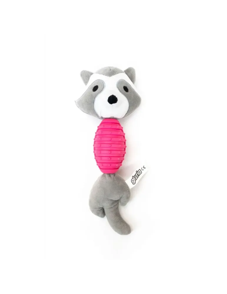 Peluche mordedor en forma de mapache Gloria Pets para perros