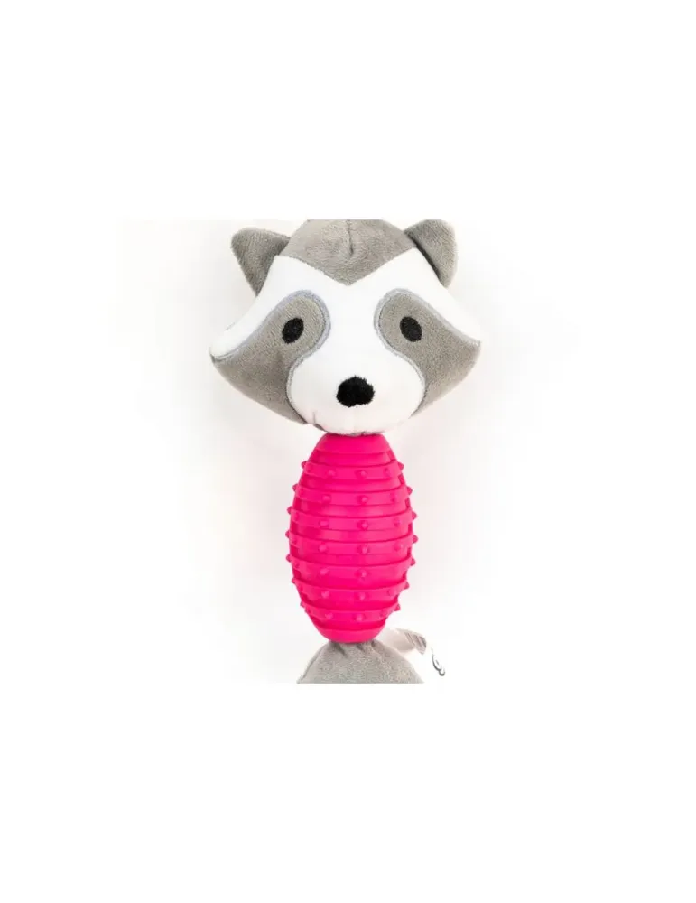 Primer plano de peluche mordedor mapache Gloria Pets para perros