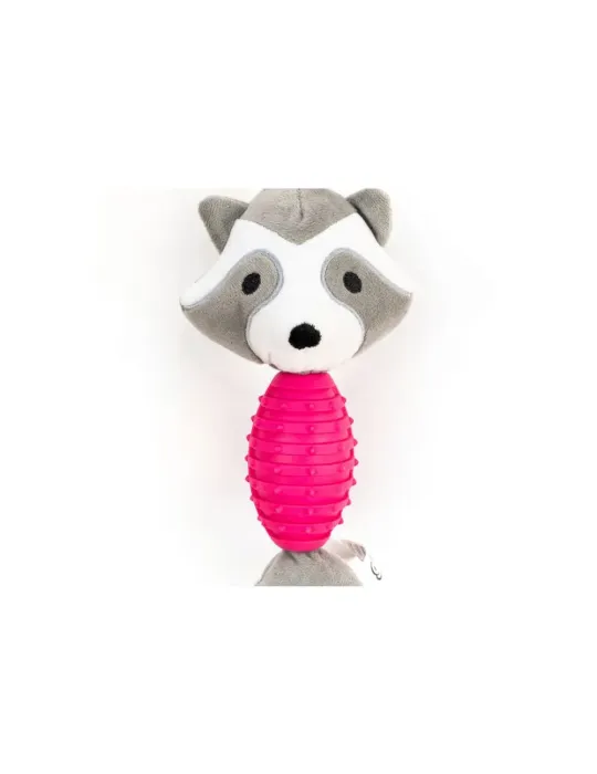 Primer plano de peluche mordedor mapache Gloria Pets para perros
