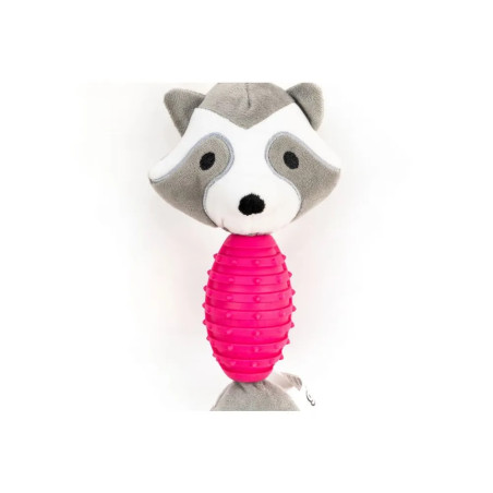 Primer plano de peluche mordedor mapache Gloria Pets para perros