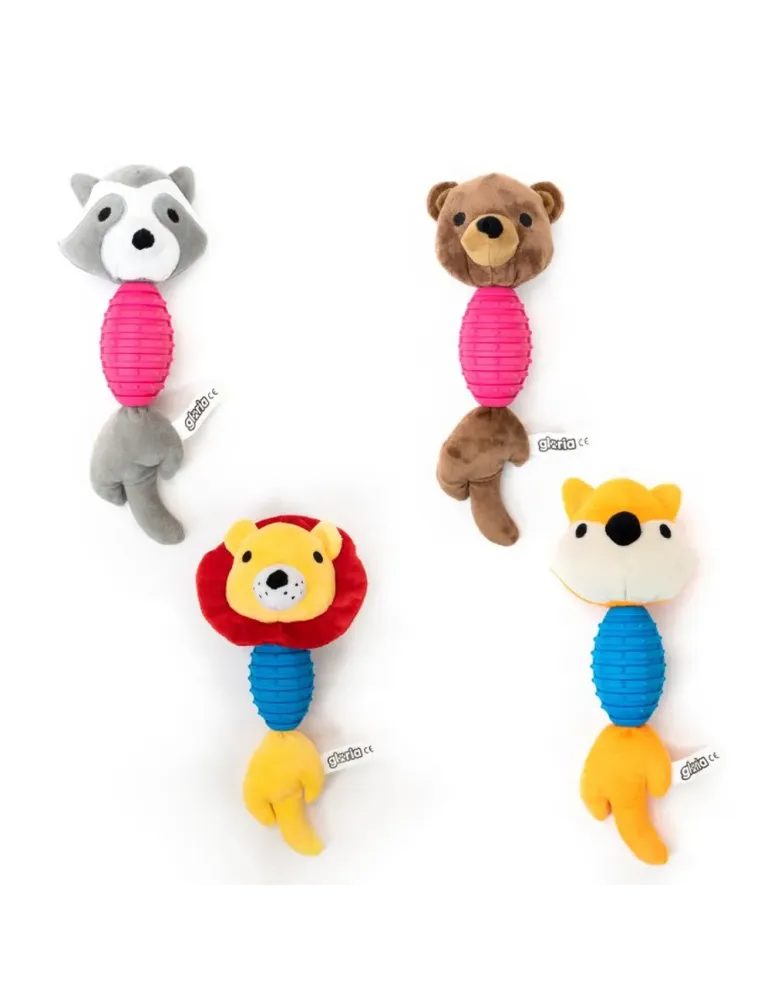 Juguetes de peluche Gloria Pets con mordedor de goma para perros