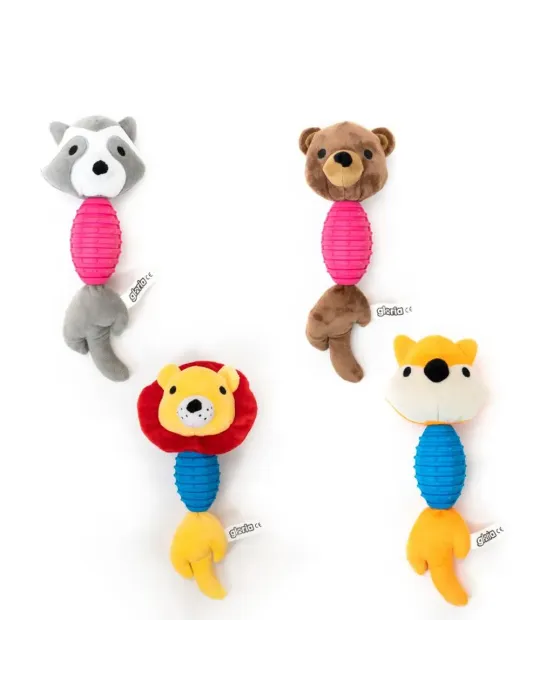 Juguetes de peluche Gloria Pets con mordedor de goma para perros