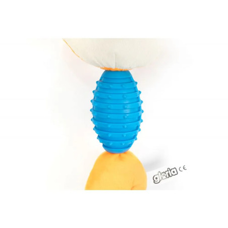 Detalle de la goma azul del mordedor zorro Gloria Pets para perros