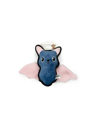 Gloria Peluche Murciélago Bat — peluche de murciélago azul con alas rosadas para perros, juguete Halloween