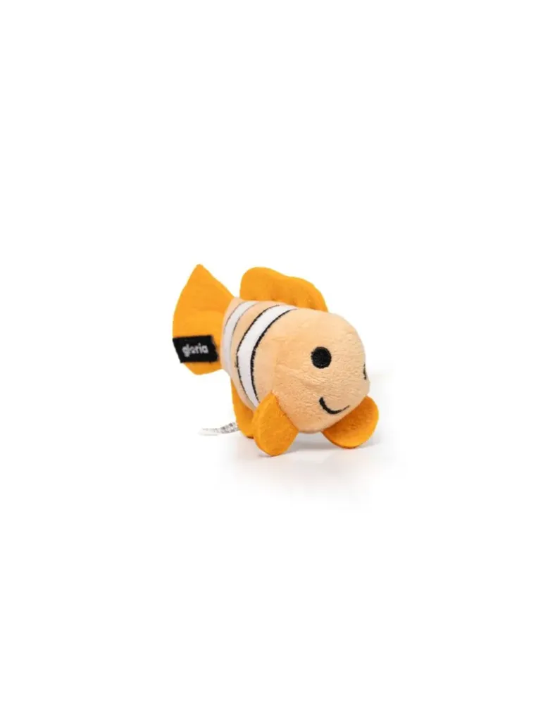 Peluche pez Gloria Oleg para perro, juguete textil con sonido, ideal para perros pequeños
