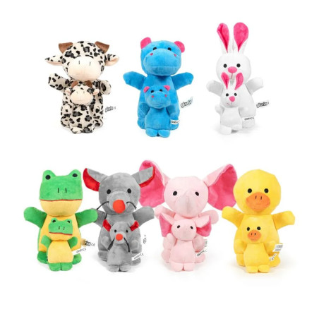 Peluches animales mamá y bebé para perros Gloria Pets