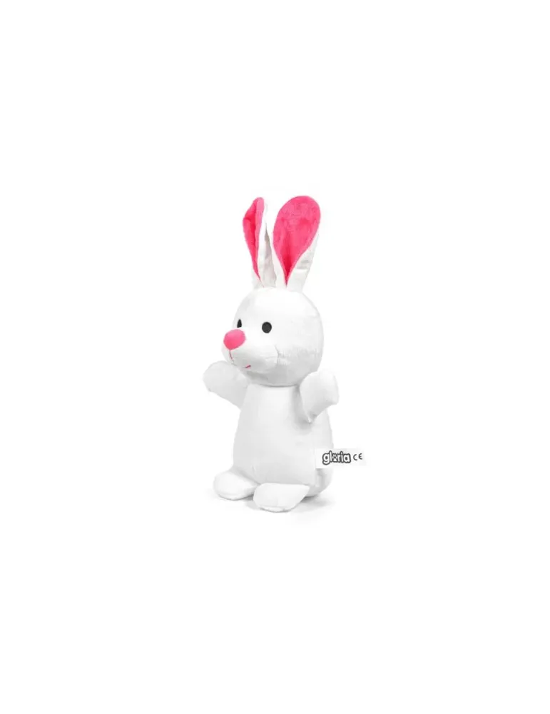 Peluche conejo blanco Gloria Pets para perros vista lateral