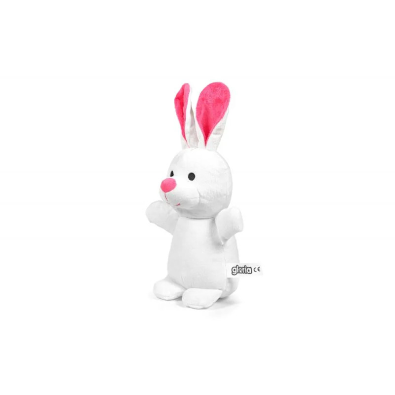 Peluche conejo blanco Gloria Pets para perros vista lateral