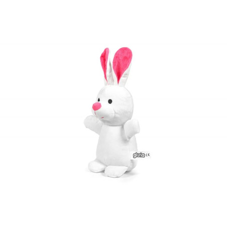 Peluche conejo blanco Gloria Pets para perros vista lateral