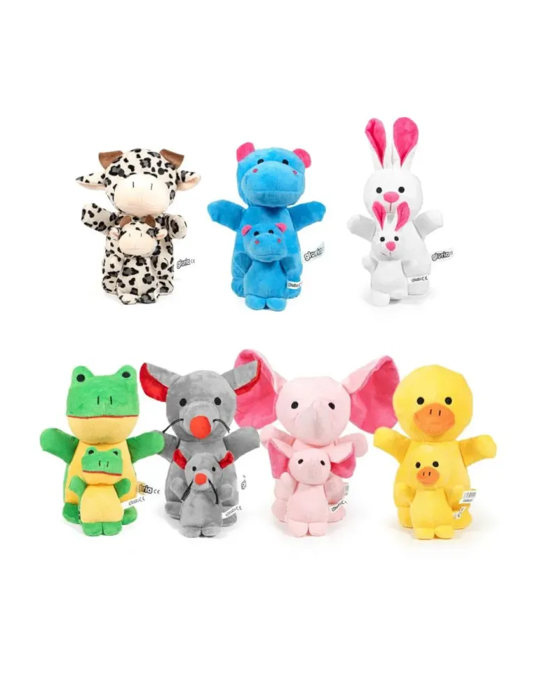 Peluches animales mamá y bebé para perros Gloria Pets