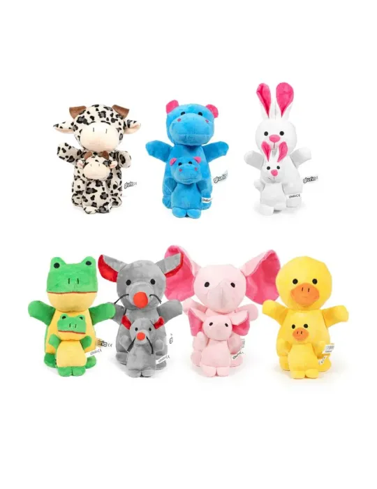 Peluches animales mamá y bebé para perros Gloria Pets