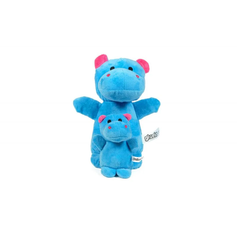 Peluche hipopótamo azul mamá y bebé Gloria Pets