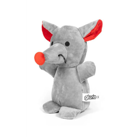 Peluche ratón gris Gloria Pets vista lateral