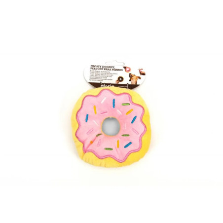 Donut rosa Frosty Dognut de peluche para perros Gloria Pets