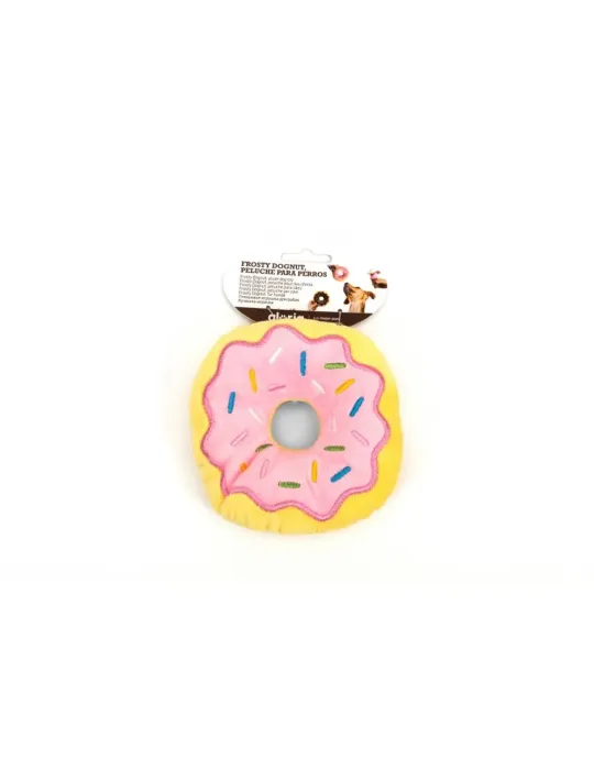 Donut rosa Frosty Dognut de peluche para perros Gloria Pets