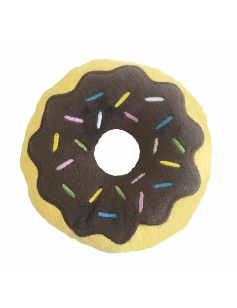 Donut marrón de peluche Frosty Dognut para perros Gloria Pets