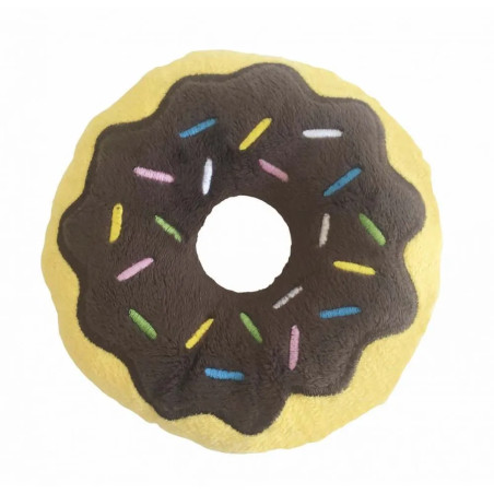 Donut marrón de peluche Frosty Dognut para perros Gloria Pets